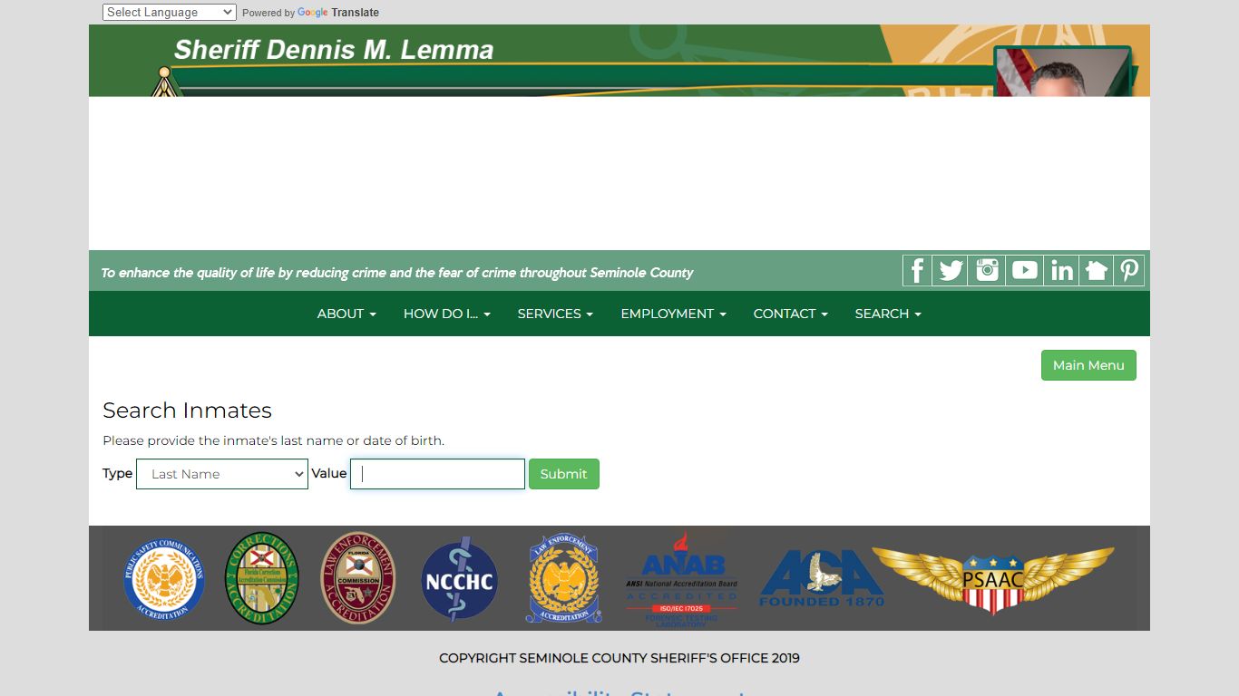 Search for Inmates - Seminole County Sheriff's Office